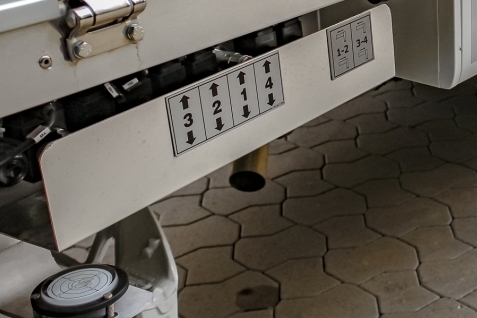Multitel MJE 250 Notbedienung hydraulische Stützen title=
